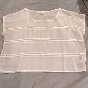 Forever 21 sheer white crop top.